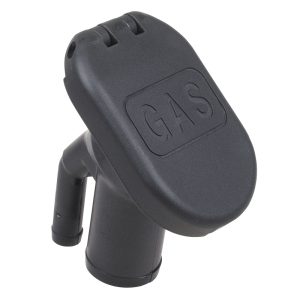 PERKO 1318DPGBLK COMBINATION VENTED GAS FILL/TANK F/1-1/2 INCH HOSE - 35° ANGLED NECK