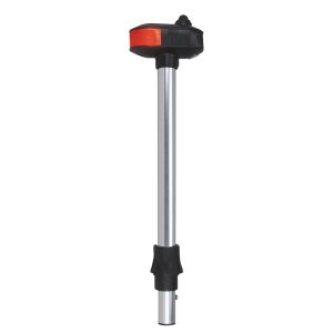 PERKO 1421DP2CHR REMOVABLE BI-COLOR POLE & UTILITY LIGHT - BLACK