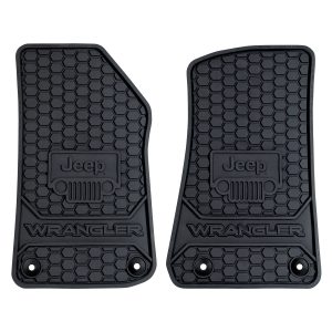 PLASTICOLOR 001805R01 Jeep Custom Factory Fit Front Vehicle Floor Mats Model Years 2019-2023 Black