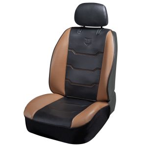 PLASTICOLOR 008688R01 WeatherPro Truck Sized 3pc Black/Brown Sideless Seat Cover