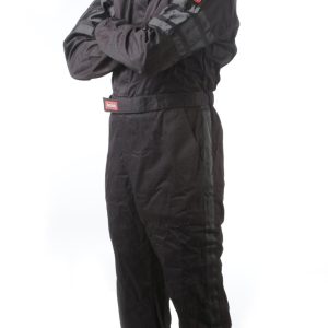 RACEQUIP 110005 Racing Driver Fire Suit One Piece Single Layer SFI 3.2A/ 1 Black Large