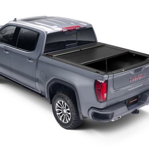 ROLL-N-LOCK 124A-XT Tonneau Cover; A-Series XT; Manual Retractable; Black; Aluminum; Lockable; With Mounting Hardware And T-Slot Rails