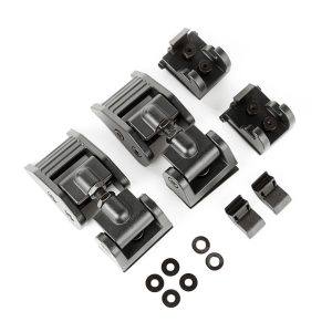 RUGGED RIDGE 11210.17 Hood Catch Kit, Textured Black Fits 2007-2018 Jeep Wrangler JK