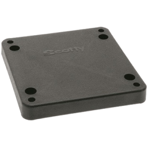 SCOTTY 1036 MOUNTING PLATE 1026 SWIVEL MOUNT; Mounting Plate Only; For Use With 1026 Swivel Mount And 2606/ 2612 Pedestal Risers; Black; 4-1/2 In Length x 3-1/2 In Width Bolting Dimension; 5-1/2 In Length x 5-1/2 In Width Plate Dimension