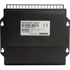 SIMRAD 000-10186001 AC70 AUTOPILOT COMPUTER; For Rudder Using Reversible Motor/ Non-Isolated Solenoids; 12 To 24 Volt DC; With 1 NMEA 0183 RX/ TX Port/ Tee Connector/ 0.6 Meter Pigtail Male Cable/ 2 Meter Power Network Cable With Terminator