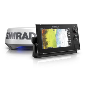 SIMRAD 000-15554-001 NSS9EVO3SC-MAPMFD/FFW/HALO20+RADAR, 9 In Display; 1280 x 720 Pixels Resolution; Keypad Or Touchscreen Interface; 11.3 In Length x 3.5 In Width x 6.55 In Height; IPX6/ IPX7 Rating Waterproof; NMEA 0183 Compatible