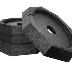 SNAPPAD XTR12SP4 Leveling Jack Foot Pad; Xtra XL Plus; 11 Inch Front Jack Pad Diameter And 13-3/4 Inch Back Jack Pad Diameter; Rubber; Black; Set Of 4; With Two 9 Inch And Two 12 Inch Pads