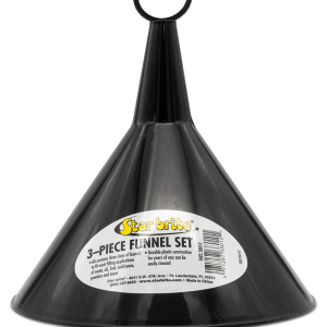STAR BRITE 038010 FUNNEL SET - 3 PIECE; Round; Black; Plastic; With US Label