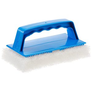 STAR BRITE 040129 SCRUB PAD WITH HANDLE (FINE) WHITE); For Cleaning Vinyl/ Plastic/ Upholstery; Pad Type; White; Single; With Interchangeable Handle