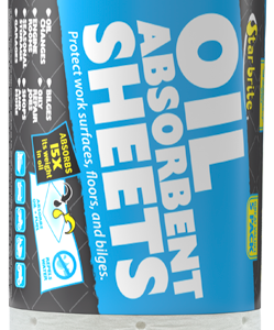 STAR BRITE 091845 Oil Absorbent; High Capacity Absorbent; 19 In Length x 15 In Width Pads; Pack Of 5; Absorbs Up To 15 Times Product Weight In Oil/ Fuel