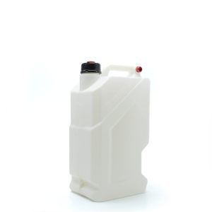 STKR 00281 Liquid Storage Container; EZ; White; 3 Gallon; Free Standing; Thick-Walled HDPE Plastic; 3 Handle Design; Easy Tipping/ Balance Point; Threaded Aluminum Breather; With ABS Cap