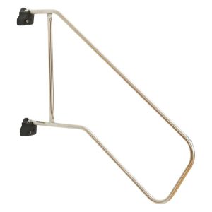 STROMBER AC-500L Entry Step Hand Rail; Lend-a-Hand; Use With Travel Trailers; Swing In Either Direction; 45 INCH Width x 36 INCH Height With 35 Degree Slope; Stainless Steel; With Locking Mounting Blocks