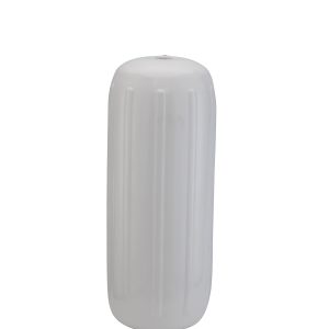 TAYLOR MADE 1032 Big B Inflatable Vinyl Boat Fender 10 INCH x 26 INCH for boats 20-35, Center Rope Tube, Heavy-Duty Vinyl, Molded Inflation Valve, Ribbed Design, White - 2020108320