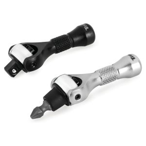 TITAN 11332 1/4 INCH Drive 90-Tooth Swivel and Ratcheting Bit Driver Nano Ratchets (2-Piece)