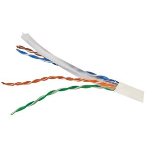 VERICOM MBW6U-01444 CAT-6 UTP Solid Riser CMR Cable, 1,000ft (White)