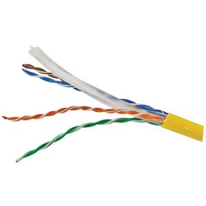 VERICOM MBW6U-01445 CAT-6 UTP Solid Riser CMR Cable, 1,000ft (Yellow)