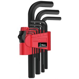 WERA 05021737001 Hex-Plus Black Laser L-Key-Set Metric (9 Piece Set)