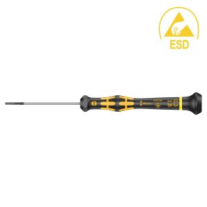 WERA 05030102001 ESD-Safe Micro Screwdriver: Slotted 0.30 x 1.8 x 60mm