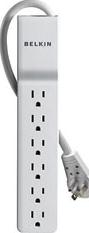 BELKIN BE106000-08R 6 OUTLET HOME/OFFICE SURGE PROTECTOR, ROTATING PLUG, 8