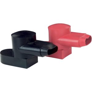 BLUE SEA 4001 RED/BLACK PAIR ROTATING CABLECAPS