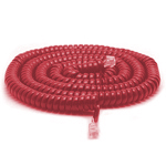 CORTELCO 901847-108-PAK 9ft. Coil Cord Red