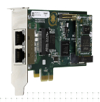 DIGIUM 1TE235BF Two (2) Span Digital T1/E1/J1/PRI PCI-Express x1 Card & Hardware Echo Cancellation (VPM064)