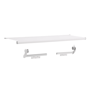 DOMETIC 9630002063 ST DLX W/RAIL &HDWR POLAR 162; Slide-Out Awning; Automatically Extends/ Retracts With The Slide Out; 162 INCH Length; Polar White; Vinyl; Polar White Vinyl Weathershield; Polar White Endcap With Tall Hardware