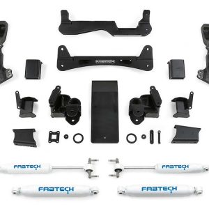 FABTECH K1159 Lift Kit Suspension; RTS System; 6 INCH Front Lift; 6 INCH Rear Lift; With Front And Rear Performance Shock Absorbers; Black Components