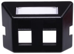 HUBBELL FP2BK PLATE FURNITURE STD 2PORT BK