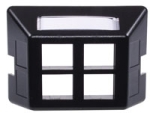 HUBBELL FP4BK PLATE FURNITURE STD 4PORT BK