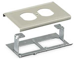 HUBBELL HBL3043BEGY RACEWAY PLT DUP OPG HBL3000 SER GY