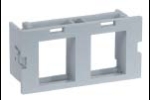 HUBBELL HWM2KGY10 PLATE MODULE W-MOLD 2PORT 10PK GY