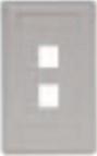 HUBBELL IFP12GY PLATE, WALL, FLUSH,1-G,2PORT,GY