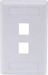 HUBBELL IFP12W PLATE, WALL, FLUSH,1-G,2PORT,WH