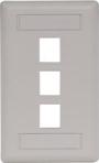 HUBBELL IFP13OW PLATE, WALL, FLUSH,1-G,3PORT,OW