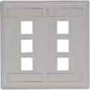 HUBBELL IFP26OW PLATE, WALL, FLUSH,2-G,6PORT,OW