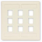 HUBBELL IFP29OW PLATE WALL FLUSH 2-G 9PORT OW