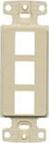 HUBBELL NS613W PLATE,DECORATOR KEYSTONE FRAME,3PORT,WH