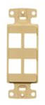 HUBBELL NS614W PLATE DECORATOR KEYSTONE FRAME 4PORT WH