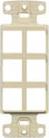 HUBBELL NS616W PLATE,DECORATOR KEYSTONE FRAME,6PORT,WH
