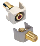 HUBBELL SFC5EBK SNAP-FIT INLINE COUPLER SLIM CAT5E BK