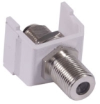 HUBBELL SFFWX SNAP-FIT F-CONN NICKEL WH
