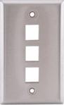HUBBELL SSF13 PLATE, WALL, SS,1-G,3PORT