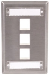 HUBBELL SSFL13 PLATE SS 1-G 3PORT W/LBL FIELD