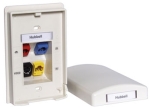 HUBBELL TPF1OW PLATE TAMPER RESISTANT 1-G 4 PORT OW