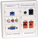 HUBBELL XPLFP10W LABEL FACEPLATE LABELS WH 10PK