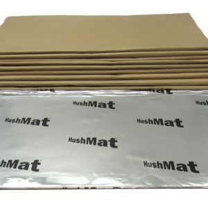 HUSHMAT 10901 Sound Dampening Kit; UltraWrap; Multi Use Kit; Use To Reduce Heat And Noise; Covers 72 Square Foot; Butyl With Aluminum Backing; 48 INCH Length x 24 INCH Width x 1.5 mm Thickness; 9 Sheets; Silver; With Self-Adhesive