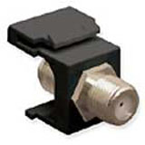 ICC IC107B5FBK Module F-Type Nickel Plated Black
