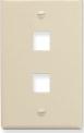 ICC IC107F02-AL FACE PLATE-2-ALMOND