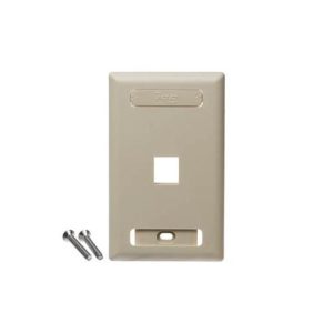 ICC IC107S01IV FACEPLATE, ID, 1-GANG, 1-PORT, IVORY